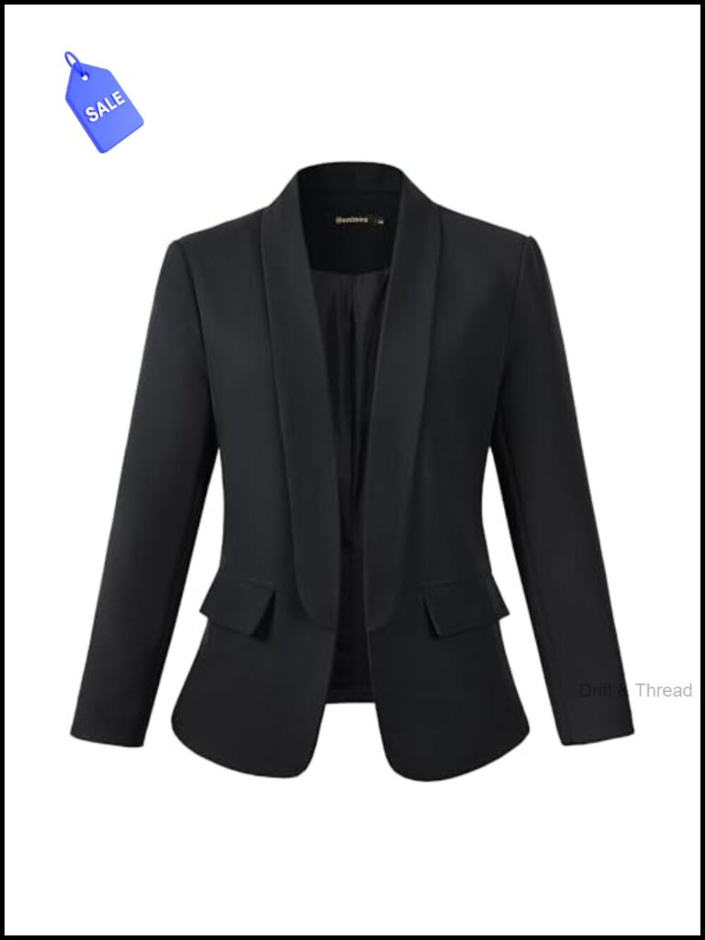 Beninos Womens Long Sleeve Casual Blazer Jacket No Button Notched Lapel